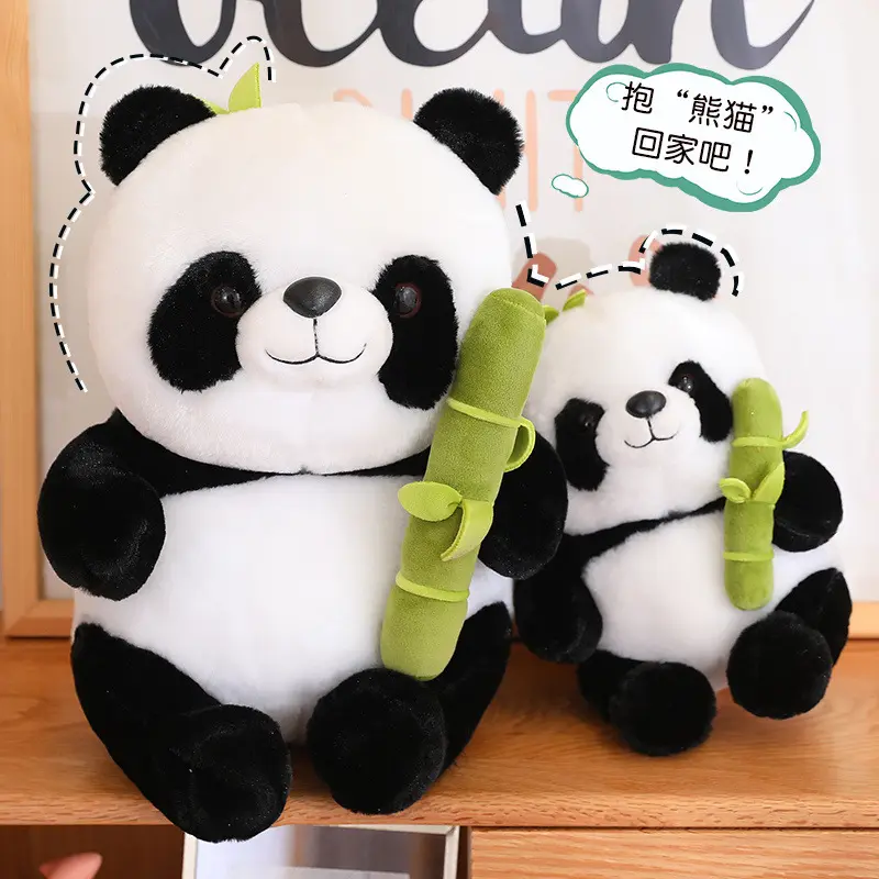 Mainan panda bunga bambu lucu