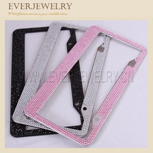 Tinh thể Rhinestone sử dụng cho USA Kích thước giấy phép tấm khung với đá quý ưa thích Bling xe llicense tấm khung - Product Image 3