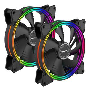 ALSEYE מתקדם RGB תאורת 140mm PWM מקרה מאוורר מאוורר תוכנת בקרת נוזל AIO 280mm רדיאטור קירור