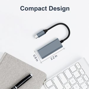 SY USB C到以太网适配器1Gbps，USB Type-C (Thunderbolt 3/4) 到rj4 5千兆以太网局域网网络适配器 - Product Image 6