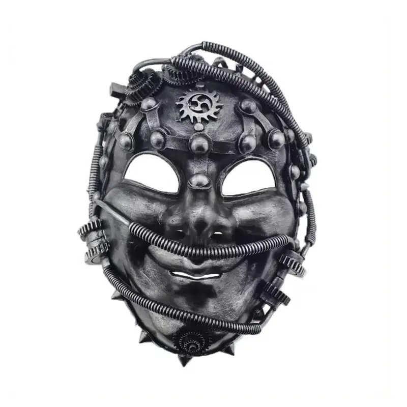 Steampunk Cyborg Full Face Mask Gothic Halloween Carnival Party Masks Mardi Gras Ball Cosplay Costume Masquerade Mask