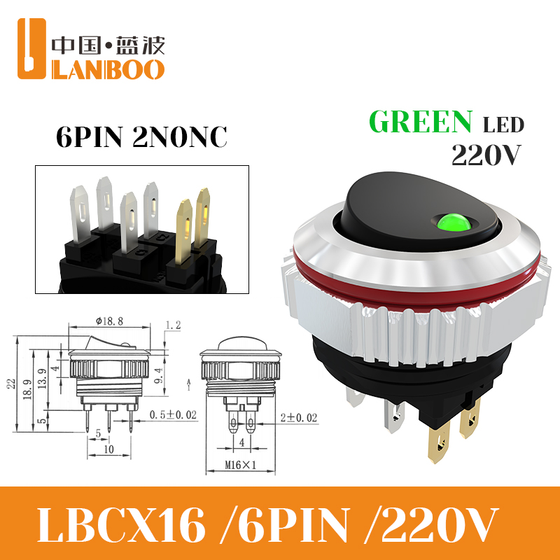6-pin 5-24v black green