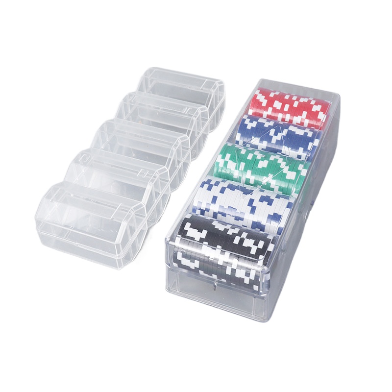 100 jetons avec boîte transparente