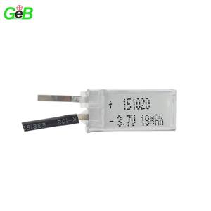 GEB OEM/ODM özelleştirilmiş 151020 1.5mm lityum 151020 3.7v 18mAh şarj edilebilir küçük Ultra hücre Li polimer ince pil için kart - Product Image 3