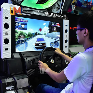 Simulatore di corsa macchina <span class=keywords><strong>Arcade</strong></span> lettore di carte a gettoni in metallo di plastica spagnolo auto simulatore di guida Video giochi per bambini - Product Image 4