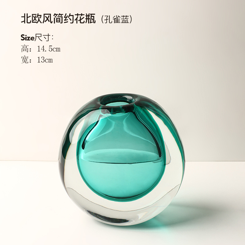 Jarrón azul Pavo Real