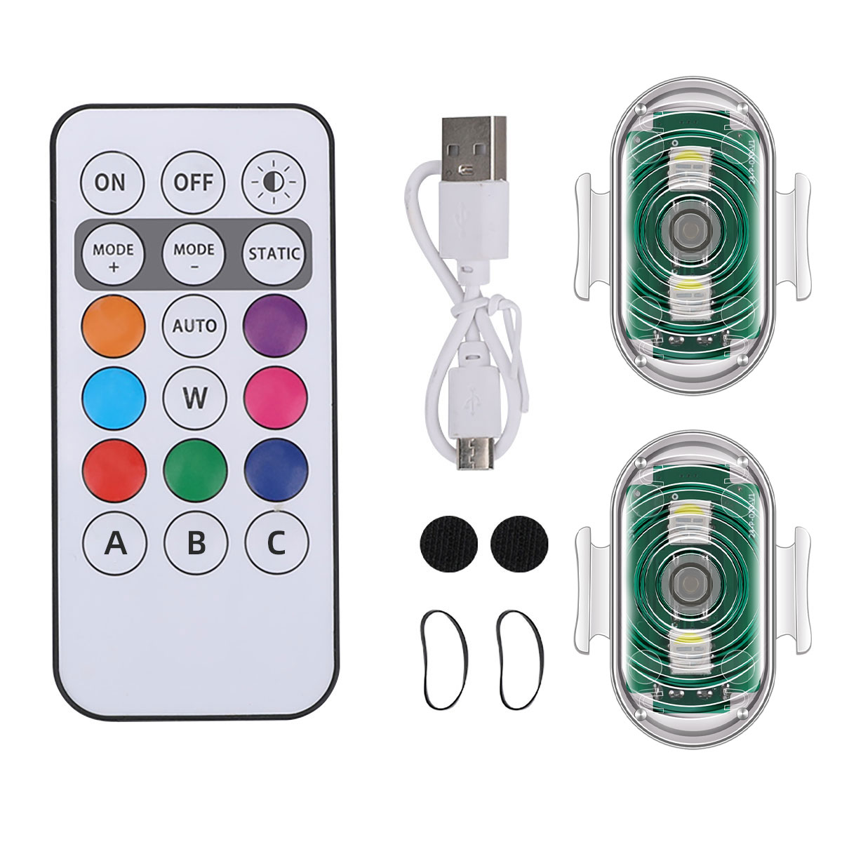 2 luces + Control remoto
