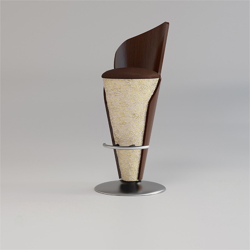 chaise de bar nuage platine