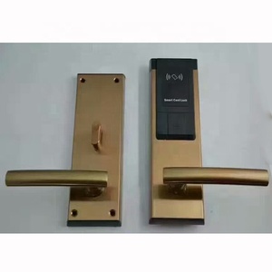 กุญแจล็อคประตูแบบไร้กุญแจระบบดิจิทัล RFID ปลอดภัยสำหรับโรงแรมและหอพักบัตรปัดอิเล็กทรอนิกส์ทำจากสเตนเลสพร้อมกุญแจสำรอง - Product Image 5