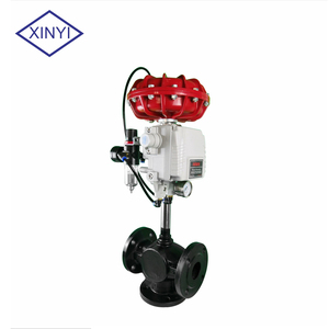 DN50 PN16นิวเมติก Actuator การถ่ายเทความร้อนน้ำมันควบคุมสัดส่วนการไหล3-Way วาล์ว - Product Image 1
