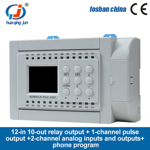 Huaqingjun 12DI 10DO Salida de relé PLC 2AI 2AO 0-10V Salida de pulso de 1 canal WIFI PLC para servomotor - Product Image 2
