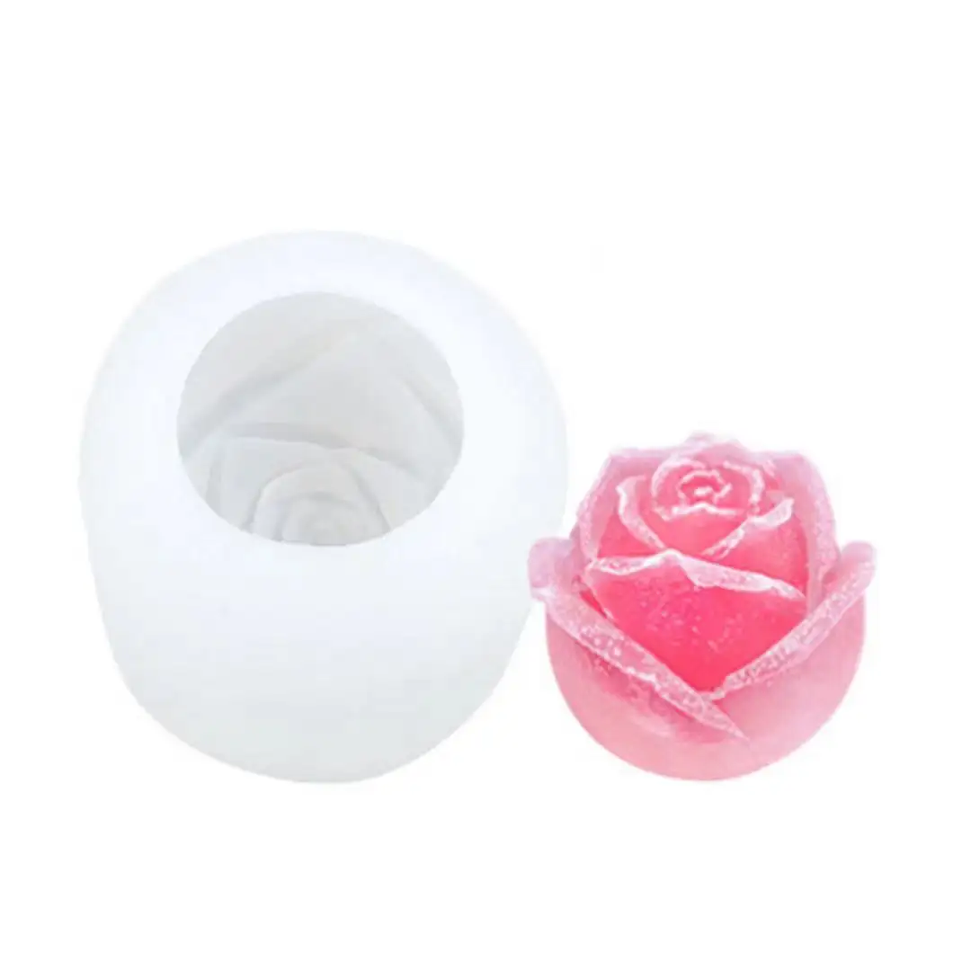 Nouvelle tendance réutilisable 100% sans BPA de qualité alimentaire fait à la main personnalisé 3D rose fleurs silicone moules à glaçons pour le whisky