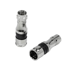 RG11电缆防水插头插座型同轴射频连接器现货黑色公F压缩连接器 - Product Image 2