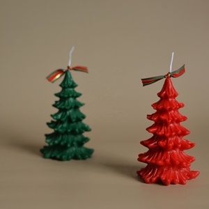 עץ חג המולד <span class=keywords><strong>pinus</strong></span> ירוק <span class=keywords><strong>pinus</strong></span> נרות xmas הבית עיצוב 3d 3D יצירתי בעבודת יד שעווה סויה ארומתרפי נרות בשנה חדשה