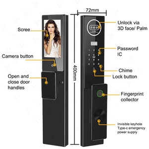 Metallic Security Electric <strong>Key</strong> Smartlock Wifi Digital Boshi Smart Products Intelligent Look Door With Camera <strong>Blue</strong> Oklok <strong>Locks</strong> - Product Image 6