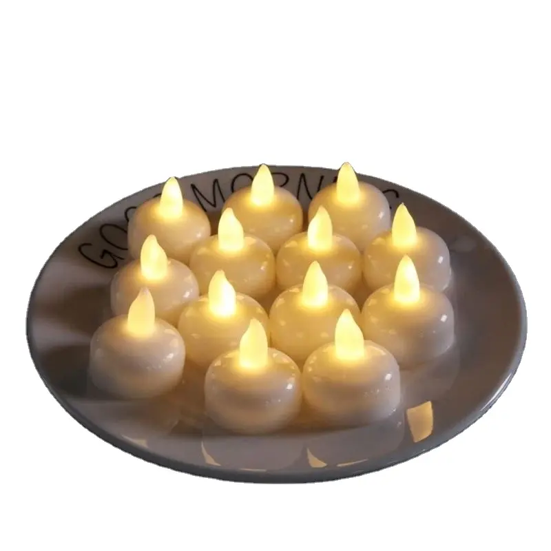 SS3325 Venta caliente 3 "Velas Flotantes velas flotantes de Navidad impermeables blancas sin llama