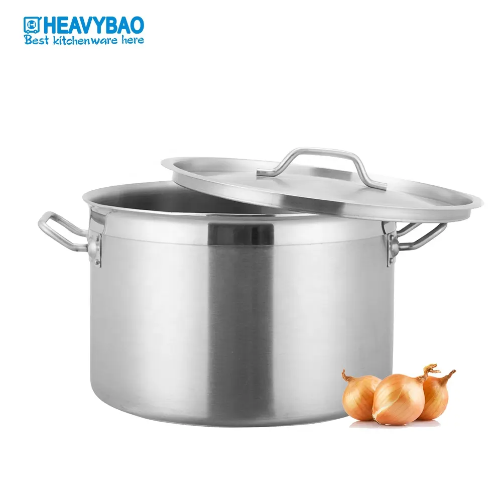 Heavybao-Olla de acero inoxidable para uso en la cocina, olla de Bajo cuerpo de alta calidad