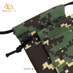 Webest Camouflage Color Jewelry Double <strong>String</strong> Small Drawstring Pouch Gift Pouch Printed Canvas Pouch Bag Small for Packaging - Product Image 5
