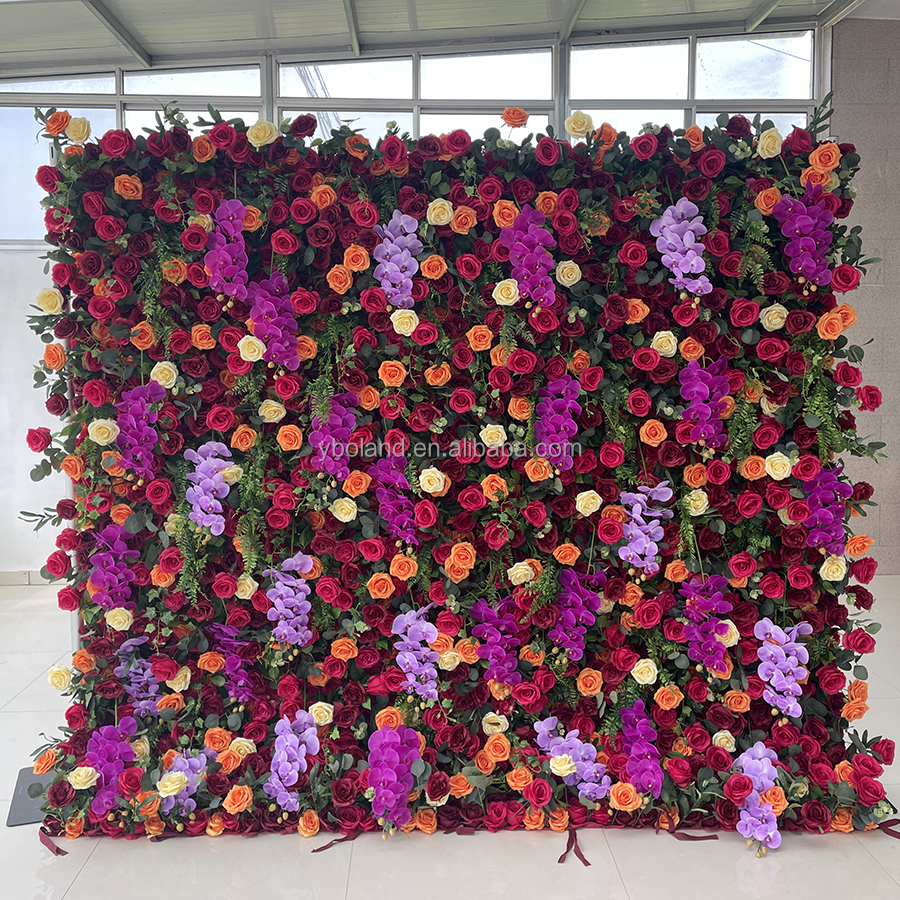 8# Mur de fleurs violettes