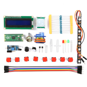 Kit de inicio de Raspberry Pi Pico con módulo de pantalla LCD Breadboard I2C 1602, 9g Mirco Servo para Raspberry Pi Pico