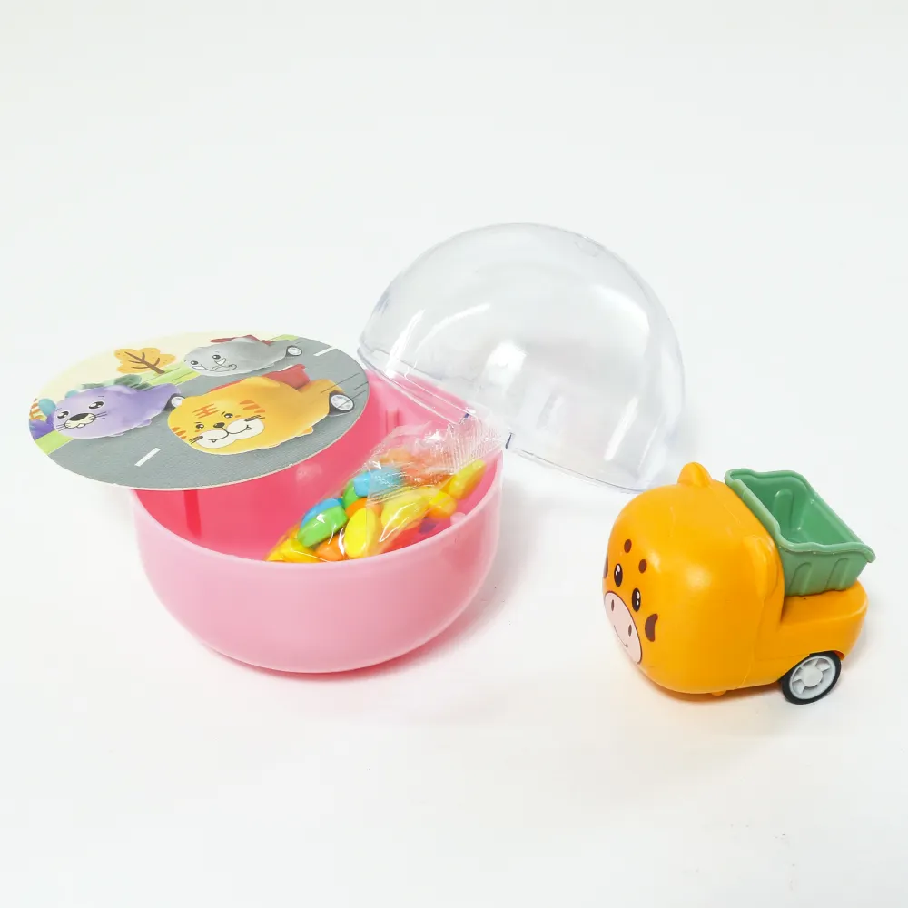 Şeker ile ucuz mini araba yumurta oyuncak geri çekin