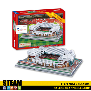 3D有名なサッカースタジアムパズルCLEVER & HAPPYビッグサイズ高品質複雑なデザイン英国スペインイタリアドイツ混合注文