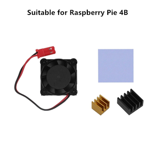 Suitable For <strong>Raspberry</strong> <strong>Pi</strong> 3B 4B Module Dual Fan Radiator Cooling Aluminum Alloy Sheet - Product Image 2
