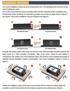 BWSENSINGデジタル出力デュアルアクシス傾斜計BW-VG200 RS485 RS232 TTLオプション0.01度高精度傾斜角センサー - Product Image 5