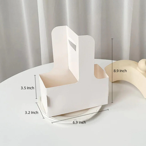 Cà phê tùy chỉnh xách tay hoa hộp, Hoa bó hoa hộp bánh, món tráng miệng nướng hộp quà tặng, 2 cup tàu sân bay - Product Image 2