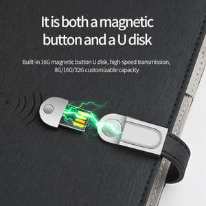 热卖真皮笔记本电脑Powerbank USB闪存笔记本，带Powerbank定制Powerbank笔记本 - Product Image 4