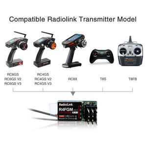 Radiolink เครื่องรับ R4FGM 2.4GHz PWM 4ช่อง RC Gyro สำหรับรถ MINI RC รถยนต์สำหรับวิทยุ RC4GS V3 RC6GS /T8S - Product Image 6