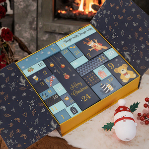 Nhà Máy Bán Buôn Tùy Chỉnh Đếm Ngược <span class=keywords><strong>Advent</strong></span> Lịch Hộp Thiết Lập Gấp Giấy Và Các Tông Bí Ẩn Bất Ngờ Hộp Quà Tặng Cho Giáng Sinh - Product Image 4