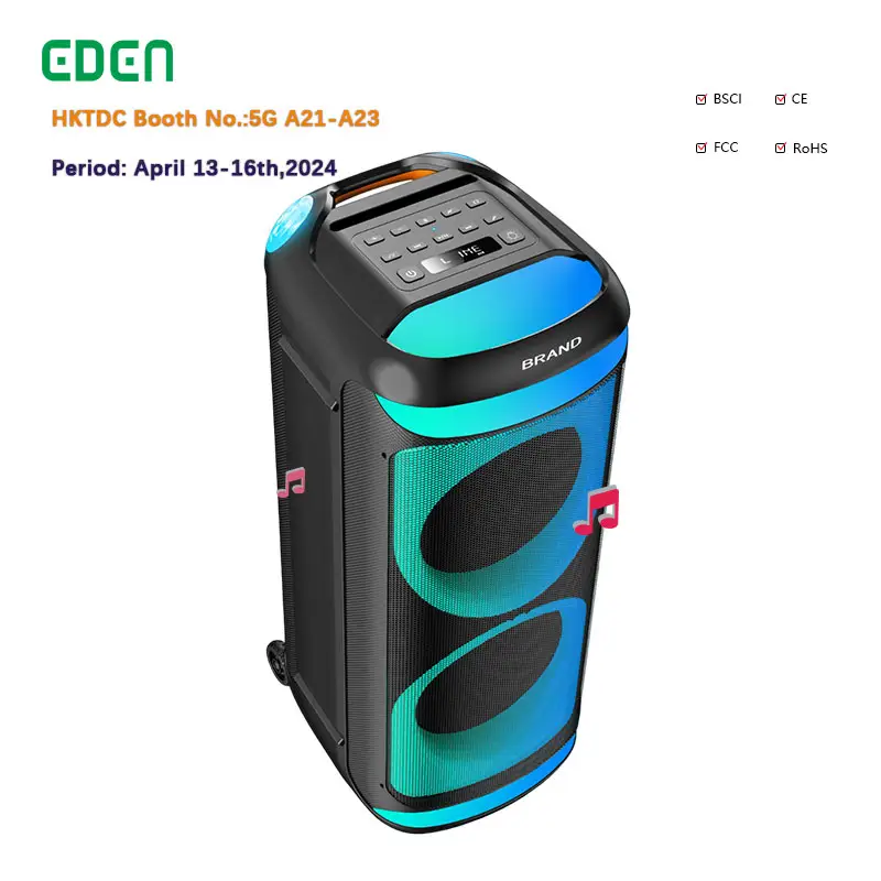 EDEN Hersteller Schallgerät Bass Active Tower Trolley Party Bluetooth Pa System Outdoor professionell Dual 10 Lautsprecher