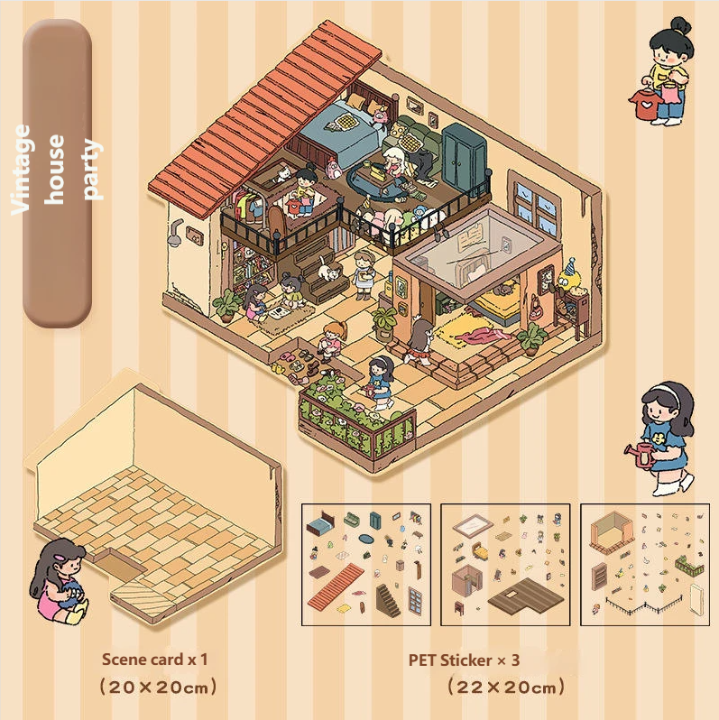 Fête à la maison vintage