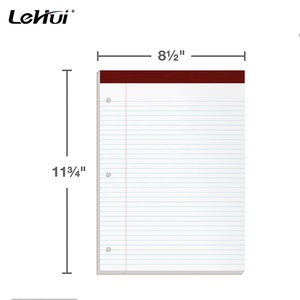 alibaba ProductLetr-Trim Perforated Pages 100 Sheets 8-1/2&quot; X 11-3/4inches 3-Hole Punched Narrow Rule White Paper Writing Pads - Product Image 3