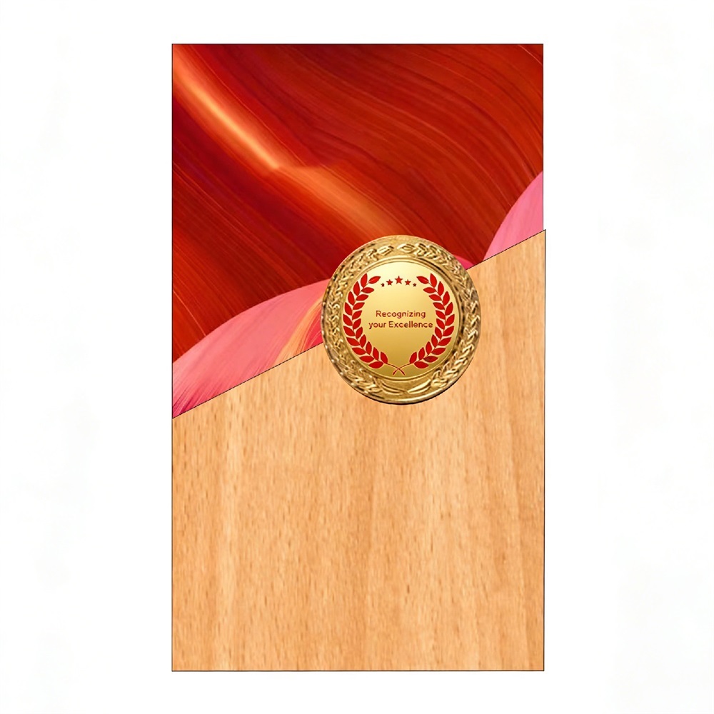Trophée personnalisé en bois et cristal de qualité supérieure en gros