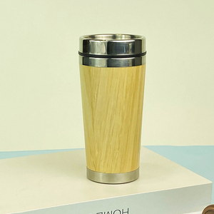 Cốc Uống Trà Du Lịch Bằng Gỗ 500Ml Chai Nước Bằng Thép Không Gỉ Bằng Tre Có Nắp Tre - Product Image 6
