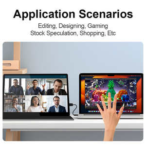 15.6&quot; Full HD Touch Portable <strong>Monitor</strong> with USB <strong>Type</strong>-C Built-In Speaker and HDMI <strong>Input</strong> for Laptop and XBOX