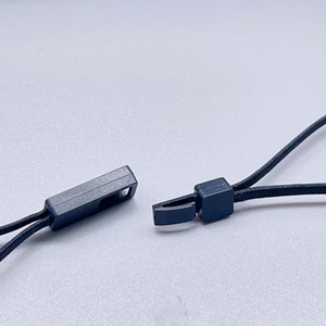 リボン付きカスタムロープ衣類ラベル用コットンハングタグ文字列 - Product Image 3