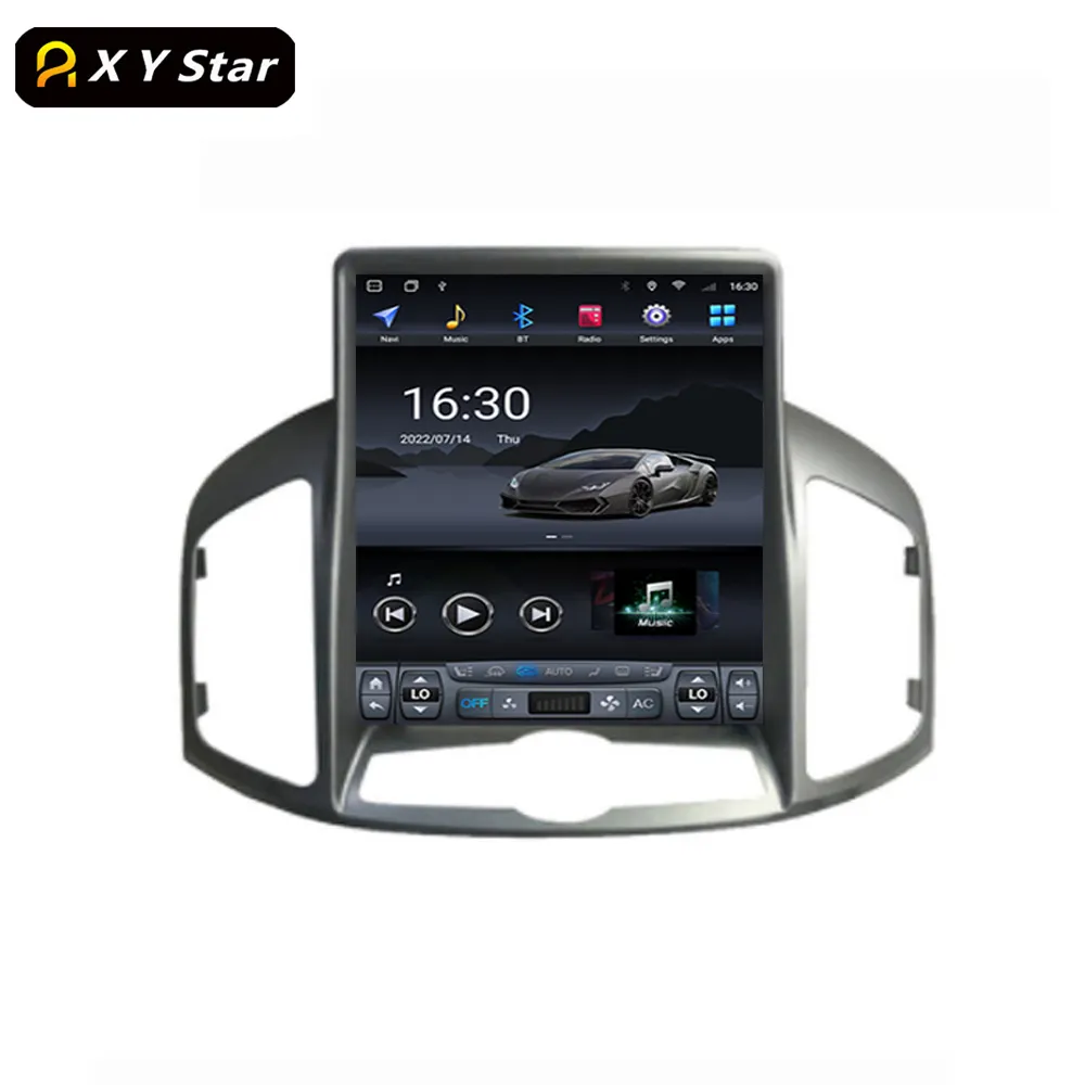 XYstar вертикальный сенсорный экран 10,4 дюймов 8 + 256 Android автомобильный Dvd видео плеер Автомагнитола для Chevrolet Captiva 2012 - 2017