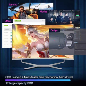 2024 NEU 24 zoll gekrümmter bildschirm büro schule gaming <span class=keywords><strong>desktop</strong></span> computer günstig alles-in-einem-pc win 10 core i7