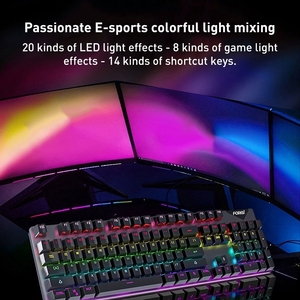 畅销书led灯FOREV FVQ302 104键有线机械游戏照明键盘 - Product Image 3
