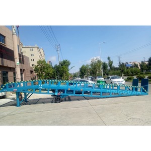 Plataforma de descarga hidráulica para almacenamiento de carga de contenedores y logística de carretilla elevadora de embarque móvil