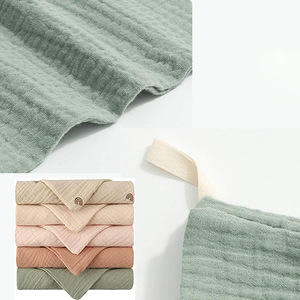 Özelleştirilmiş % 100 pamuk küçük yüz havlusu önlükler yumuşak Muslin kare bebek yüz havlusu - Product Image 5