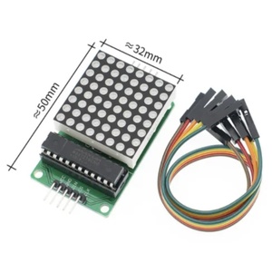 MAX7219 modulo a matrice a Led MCU modulo di controllo Display modulo di interfaccia 5V modulo di ingresso ingresso comune catodo - Product Image 1