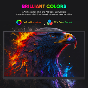 SIBOLAN 21.5インチフルHD 1080P LEDコンピューターモニターVGA 75x75mm VESA LCDモニター60hzリフレッシュレート時間Frameless220cd/m2 HD - Product Image 2