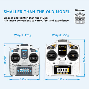 MicroZone MC6C <strong>Mini</strong> V2 2.4G 6CH Controller <strong>Transmitter</strong> with Receiver Radio System for <strong>RC</strong> Airplane Drone Multirotor Helicopter - Product Image 5