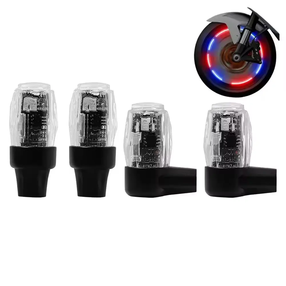 BRAD Voiture Auto Roue Pneu Pneu Lumière colorée Lampe Valve LED Lumière avec Vibration et Détection Optique pour Moto Voiture Vélo