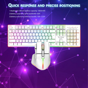 PCTENK USB Backlit LED 104 Keys <strong>Keyboard</strong> <strong>and</strong> <strong>Mouse</strong> Combos Home Notebook <strong>Desktop</strong> <strong>Computer</strong> Latest Gaming <strong>Keyboard</strong> <strong>Mouse</strong> Set - Product Image 3