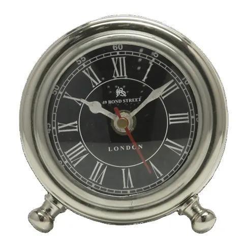 Horloge décorative en aluminium de vente chaude montre-réveil de table horloge de synchronisation de qualité supérieure de luxe moderne